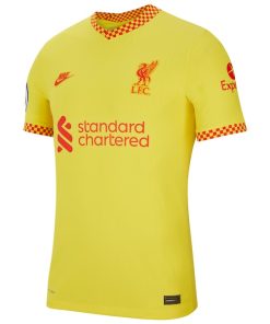 Alternative view of Liverpool Nike 2021/22 Third Vapor Match Jersey - Yellow