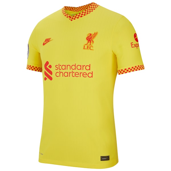 Liverpool Nike 2021/22 Third Vapor Match Custom Jersey - Yellow - Image 2