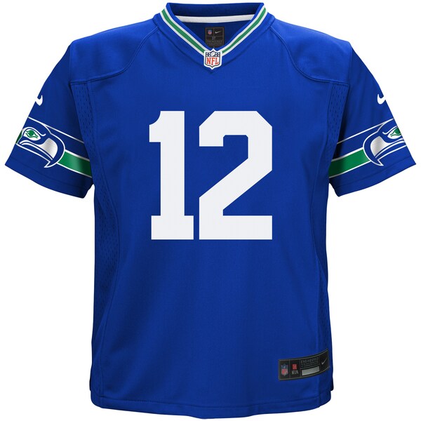 12th Fan Seattle Seahawks Nike Preschool Alternate Game Jersey - Royal - Image 2