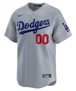 Alternative view of Los Angeles Dodgers Nike  Road Limited Custom Jersey?¨C Gray