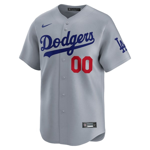 Los Angeles Dodgers Nike Road Limited Custom Jersey?ยจC Gray - Image 2