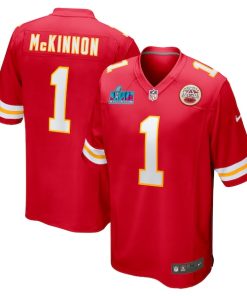 Jerick McKinnon Kansas City Chiefs Nike Super Bowl LVII Patch Game Jersey - Red