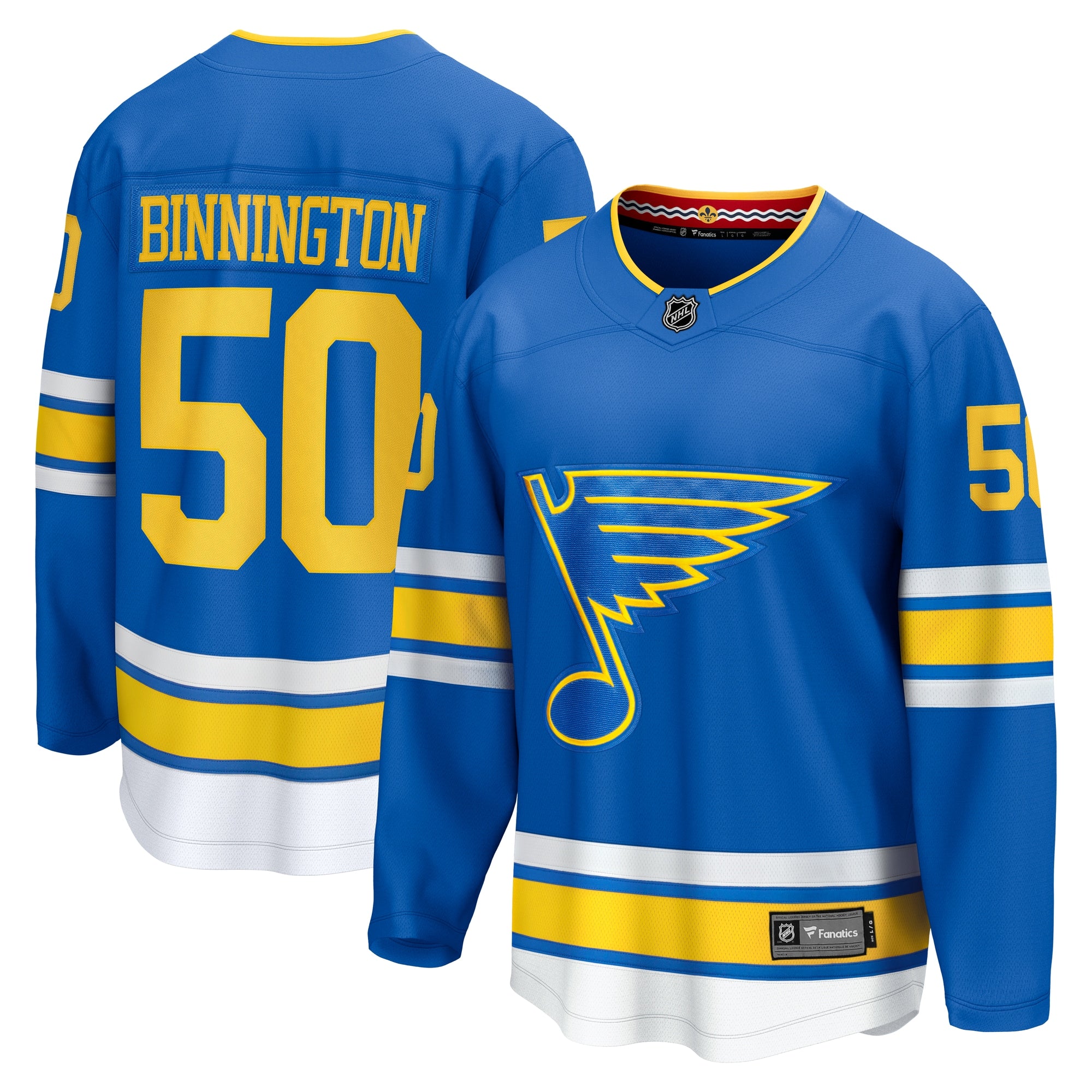 Jordan Binnington St. Louis Blues Breakaway Jersey - Royal/White/Blue - Image 6