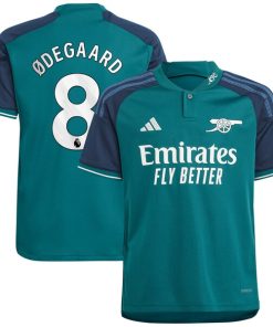 Martin Odegaard Arsenal adidas Youth 2023/24 Third Replica Player Jersey - Green