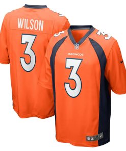 Alternative view of Russell Wilson Denver Broncos Nike Youth Game Jersey - White/Navy/Orange