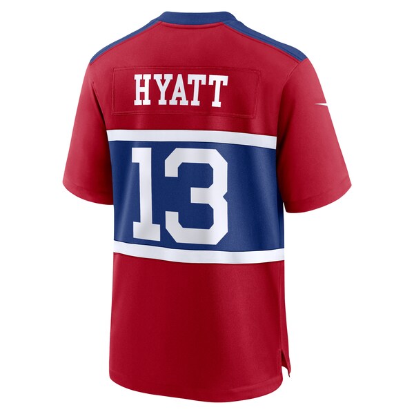 Jalin Hyatt New York Giants Nike Alternate Player Game Jersey - Century Red - Image 3