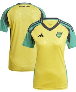 Jamaica National Team adidas Women's 2024 Home Replica Jersey - Yellow