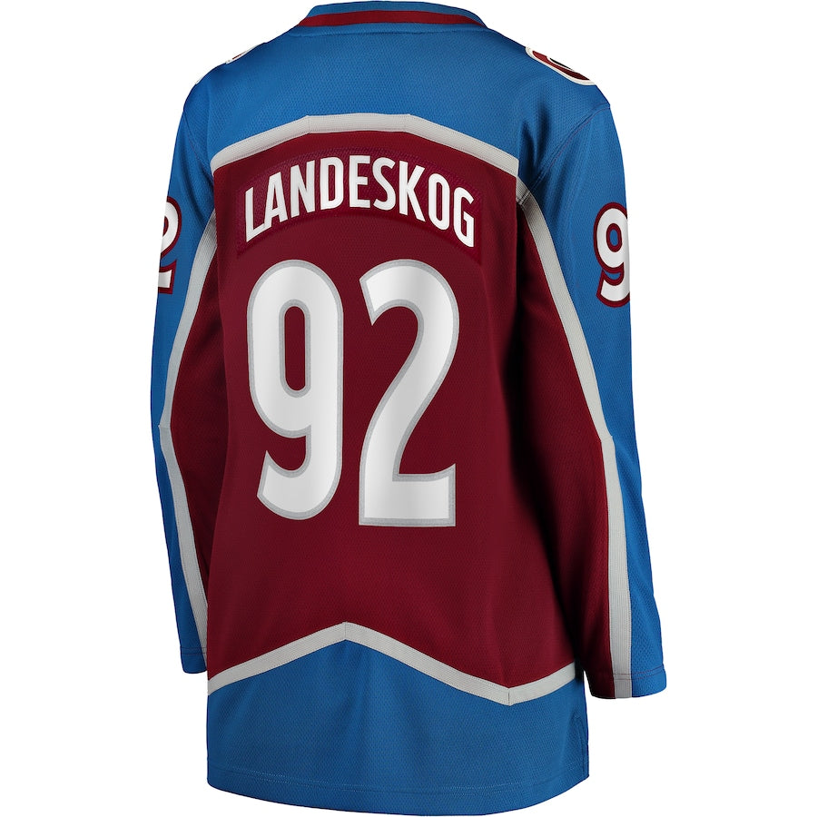 Gabriel Landeskog Colorado Avalanche Women's Home 2022 Stanley Cup Champions Breakaway Player Jersey - Burgundy - Image 3