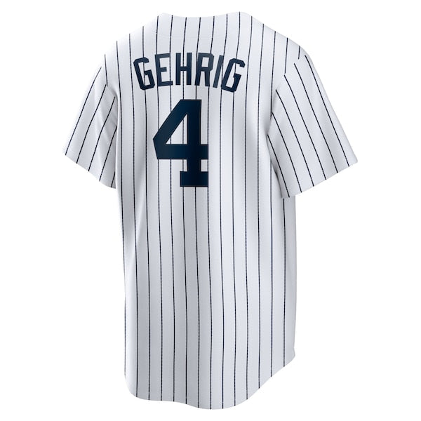 Lou Gehrig New York Yankees Nike Home Cooperstown Collection Player Jersey - White - Image 3
