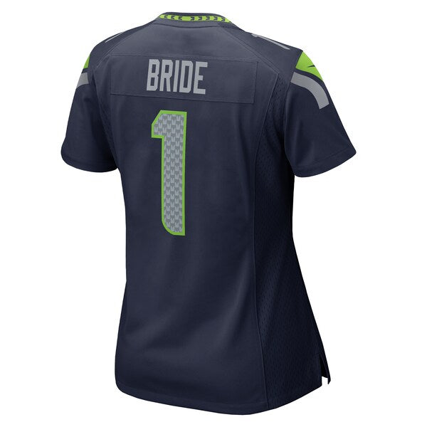 Number 1 Bride Seattle Seahawks Nike Women's Game Jersey - College Navy - Image 3