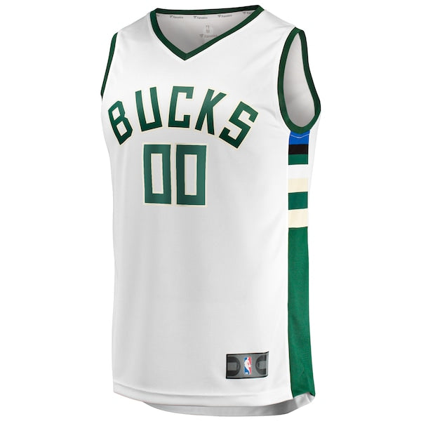 Milwaukee Bucks Youth Fast Break Replica Custom Jersey - Association Edition - White - Image 2