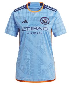 Alternative view of New York City FC adidas Women's 2024 The Interboro Kit Replica Custom Jersey - Light Blue