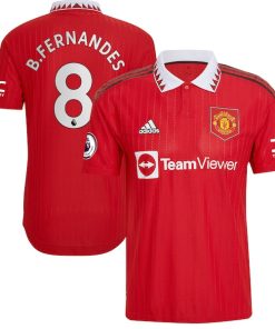 adidas Bruno Fernandes Manchester United Red 2022/23 Home Team Authentic Player Jersey