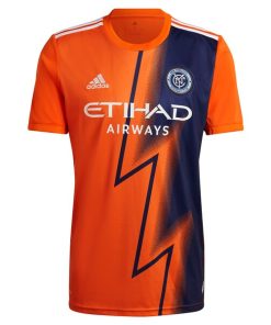 Alternative view of Keaton Parks New York City FC adidas 2023 The Volt Kit Replica Player Jersey - Orange