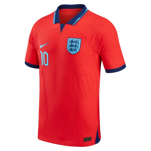 Raheem Sterling England National Team Nike 2022/23 Authentic Away Jersey - Red - Image 2