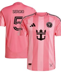Sergio Busquets Inter Miami CF adidas 2025 Euforia Authentic Player Jersey - Light Pink