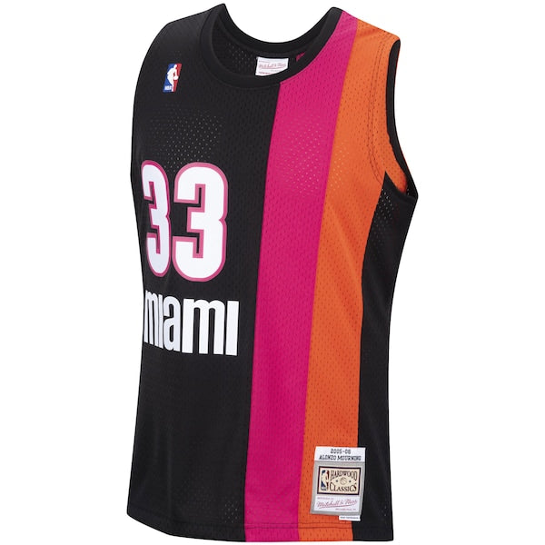 Alonzo Mourning Miami Heat 2005/2006 Hardwood Classics Swingman Jersey - Black - Image 2