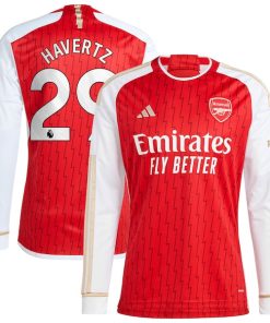 Kai Havertz Arsenal adidas 2023/24 Home Replica Player Long Sleeve Jersey - Red