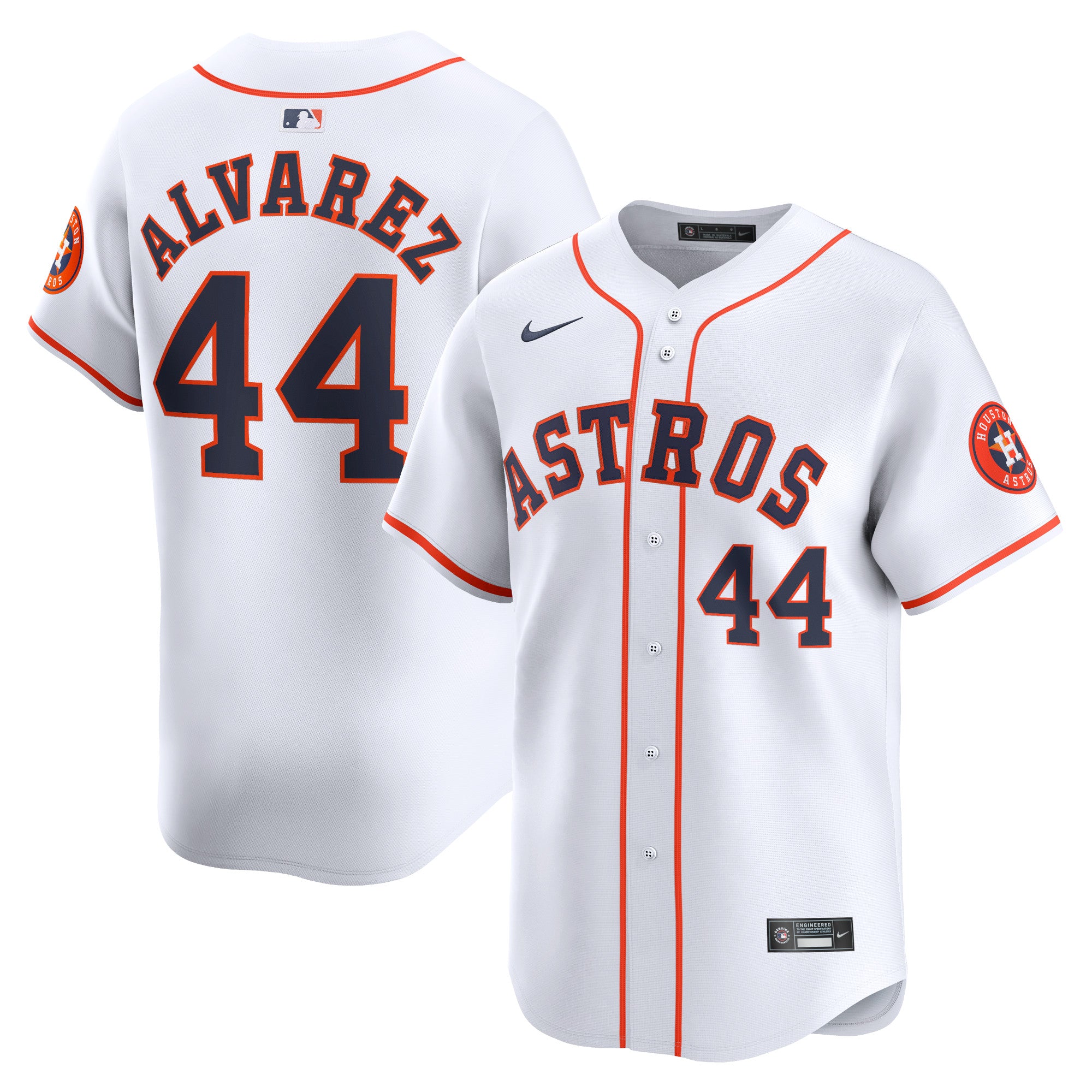Yordan Alvarez Houston Astros Nike Away Limited Player Jersey - Gray/White - Image 5