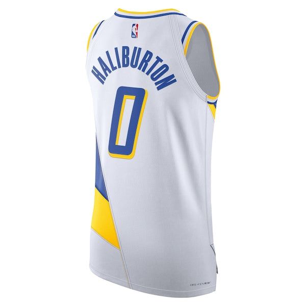 Tyrese Haliburton Indiana Pacers Nike Unisex 2025/26 Authentic Jersey - City Edition - White - Image 4
