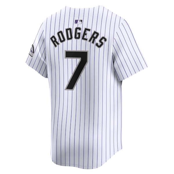 Brendan Rodgers Colorado Rockies Nike Home Limited Player Jersey - White - Image 3