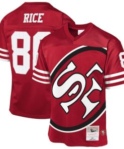 Jerry Rice San Francisco 49ers 1990 Throwback Fashion Jersey - Scarlet