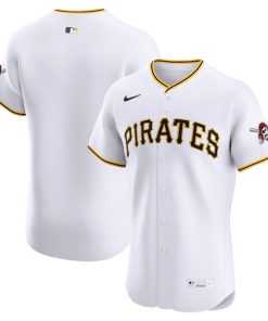 Alternative view of Pittsburgh Pirates Nike Home Elite Jersey - White/Black