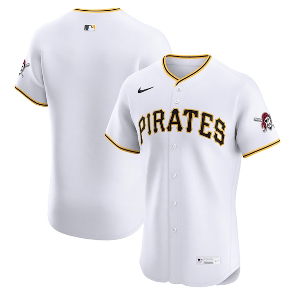 Pittsburgh Pirates Nike Home Elite Jersey - White/Black - Image 2