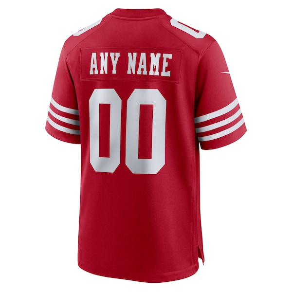 San Francisco 49ers Nike Super Bowl LVIII Patch Custom Game Jersey - Scarlet - Image 3