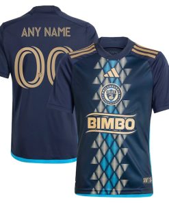 Philadelphia Union adidas Youth 2024 The XV Kit Replica Custom Jersey?¨C Navy