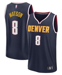 Peyton Watson Denver Nuggets  Fast Break Replica Player Jersey - Icon Edition - Navy