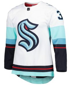 Alternative view of Philipp Grubauer Seattle Kraken adidas Away Primegreen Authentic Pro Player Jersey - White