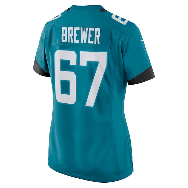 Chandler Brewer Jacksonville Jaguars Nike Women's Game Jersey - Teal - Image 3