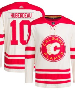 Jonathan Huberdeau Calgary Flames adidas 2023 NHL Heritage Classic Primegreen Authentic Player Jersey?¨C Cream