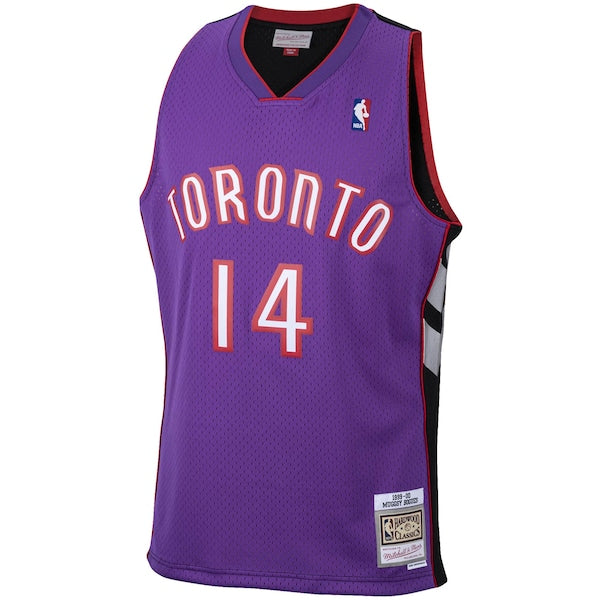 Muggsy Bogues Toronto Raptors 2001/02 Hardwood Classics Swingman Jersey - Purple - Image 2