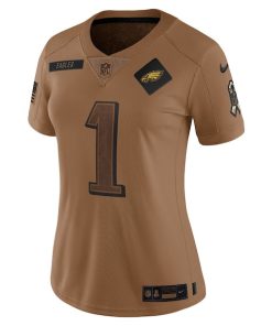 Alternative view of Jalen Hurts Philadelphia Eagles Nike Women's 2023 Salute To Service Limited Jersey - Brown