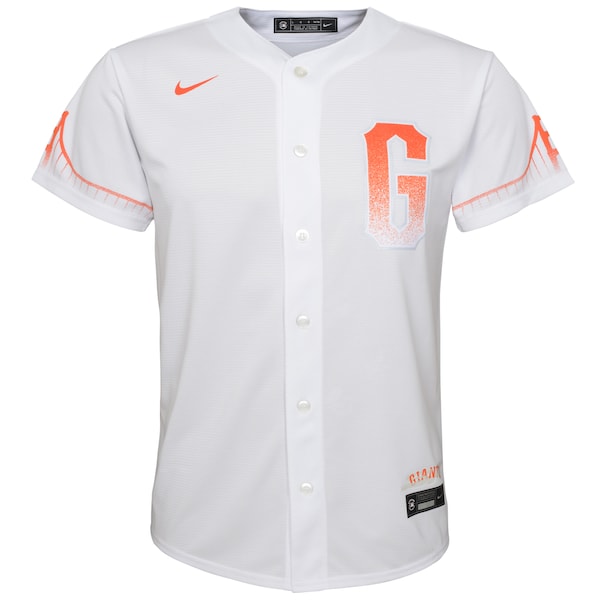 Mike Yastrzemski San Francisco Giants Nike Youth City Connect Replica Player Jersey - White - Image 3