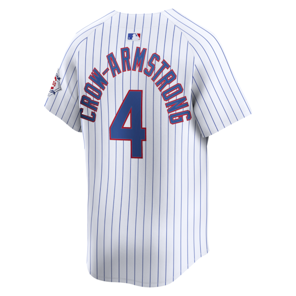 Pete Crow-Armstrong Chicago Cubs Nike 150th Anniversary Limited Jersey - White/Light Blue - Image 4