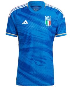 Alternative view of Italy National Team adidas 2023 Home Authentic Jersey - Blue