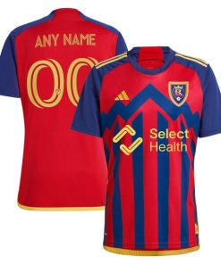 Real Salt Lake adidas 2024 Peak Utah Replica Custom Jersey?¨C Red