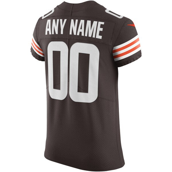 Cleveland Browns Nike Vapor Elite Custom Jersey - Brown - Image 3