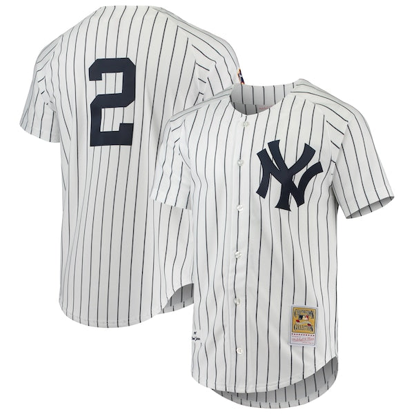 Derek Jeter New York Yankees 1997 Cooperstown Collection Authentic Jersey - White/Gray - Image 2
