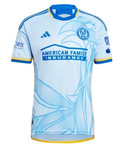 Alternative view of Atlanta United FC adidas 2024 The Resurgens Kit Authentic Custom Jersey - Light Blue