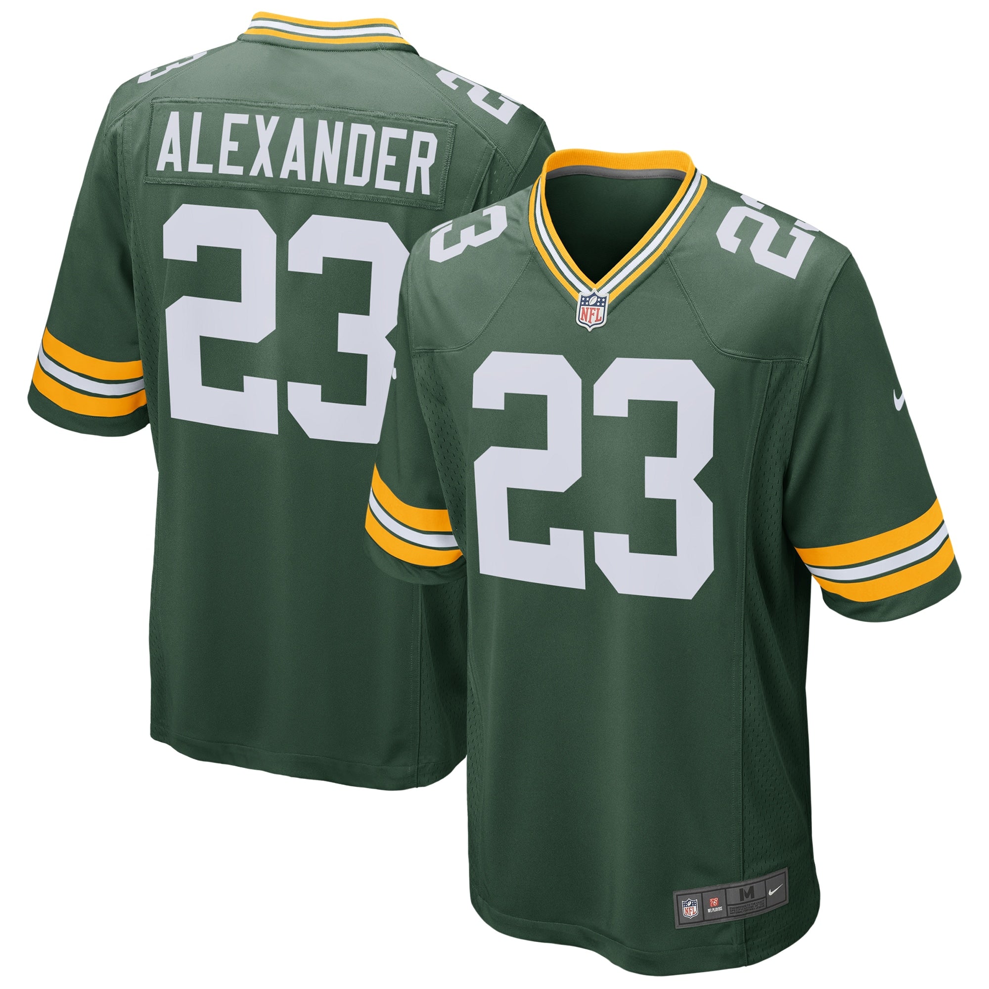 Jaire Alexander Green Bay Packers Nike Game Player Jersey - White/Green - Image 5