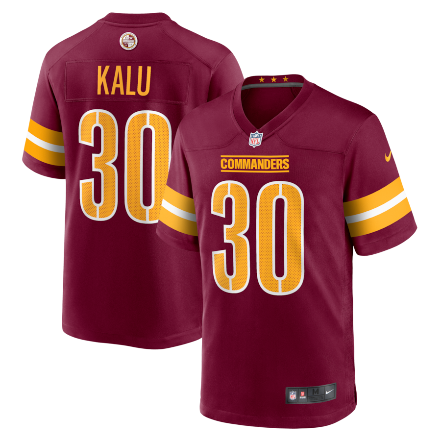Joshua Kalu Washington Commanders Nike Game Jersey - Burgundy