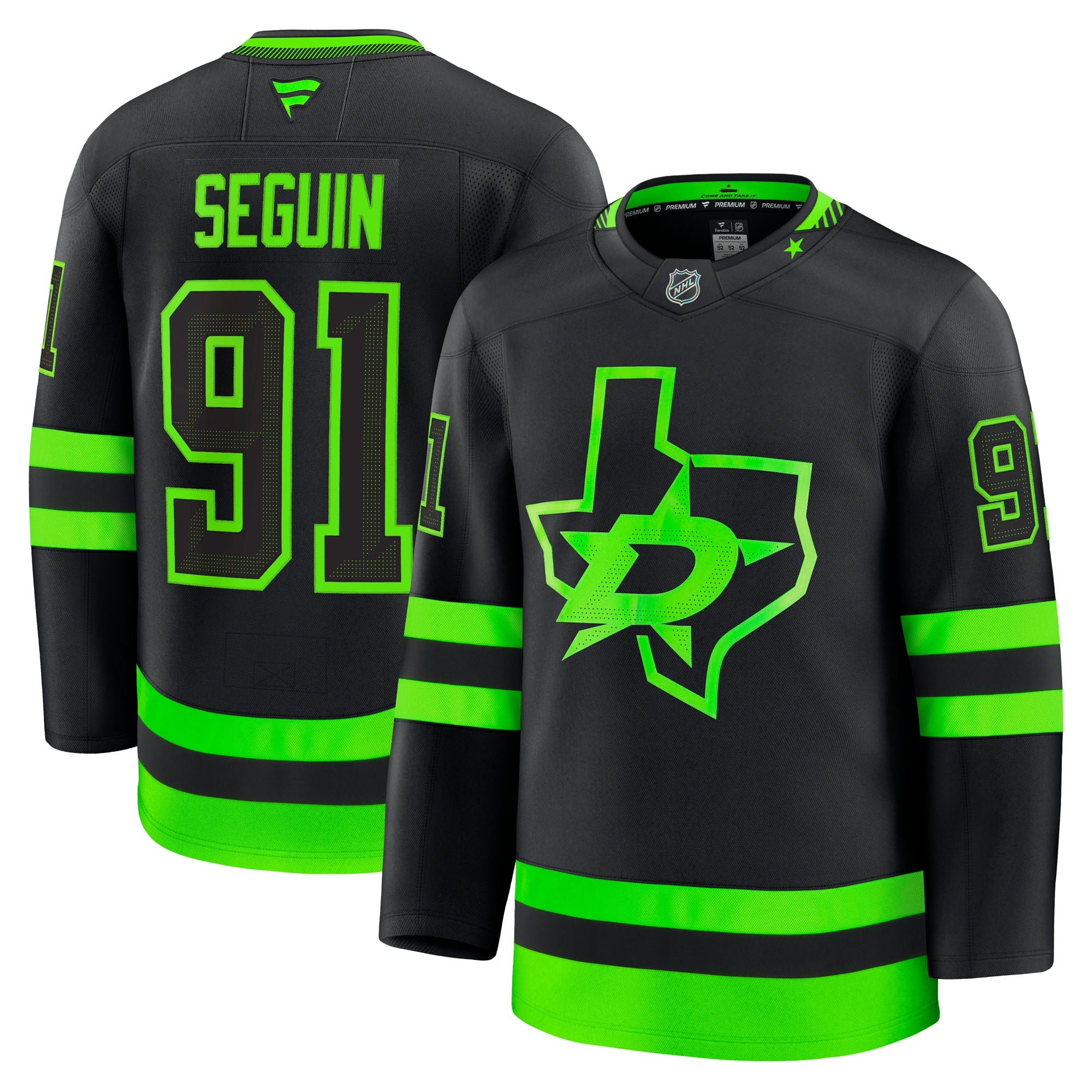 Tyler Seguin Dallas Stars Home Premium Jersey - Kelly Green/Black - Image 9