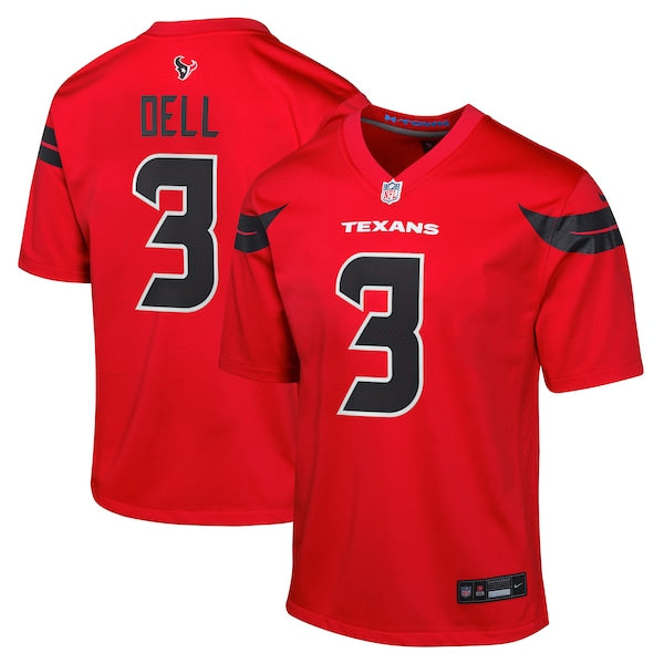 Tank Dell Houston Texans Nike Youth Alternate Game Jersey - Red - Image 2