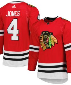 Seth Jones Chicago Blackhawks adidas Home Primegreen Authentic Player Jersey - Red