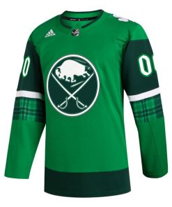 Alternative view of Buffalo Sabres adidas St. Patrick's Day Authentic Custom Jersey - Kelly Green