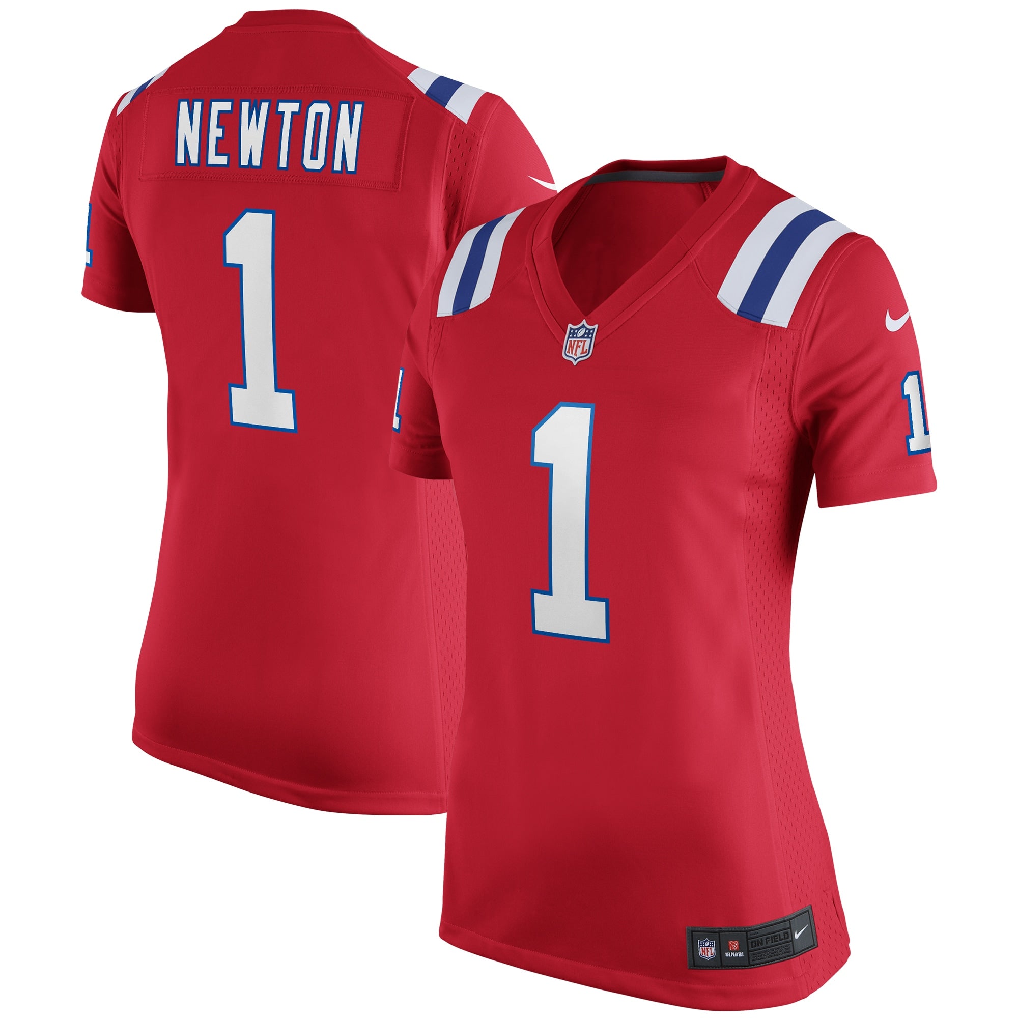 Cam Newton New England Patriots Nike Women's Game Jersey - Navy/Red - Image 6